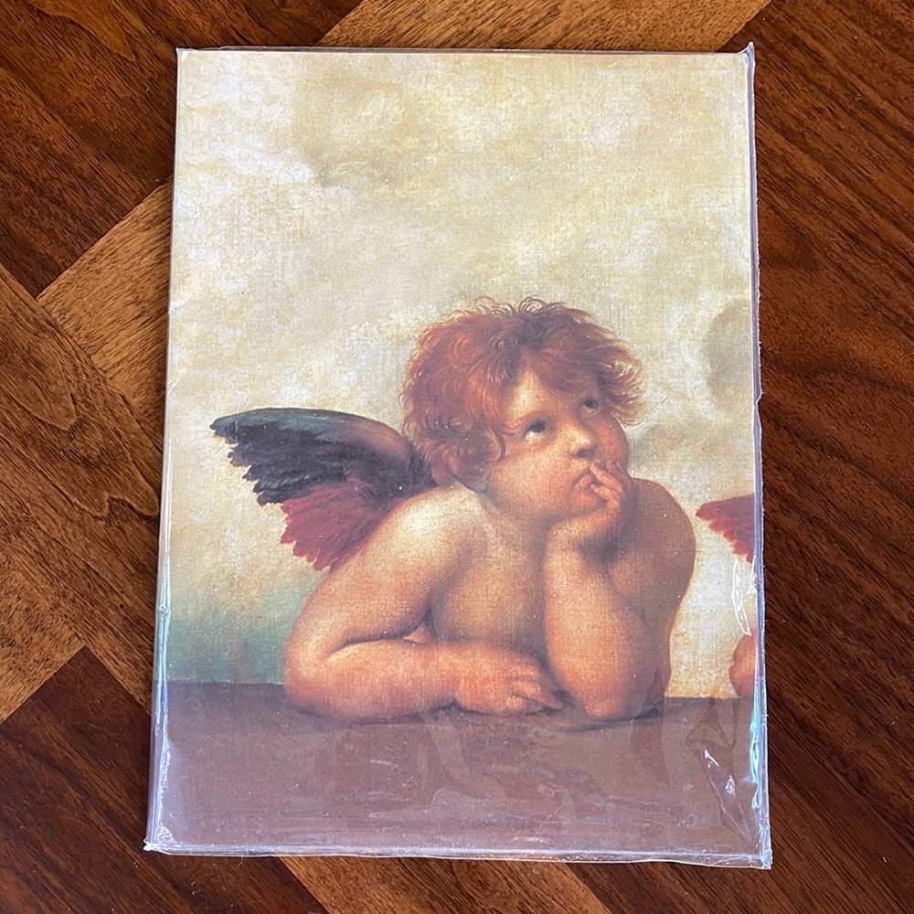 BEAUTIFUL RAFAEL'S ANGELS STATIONERY - 10 NOTE PAPER & 10 ENVELOPES